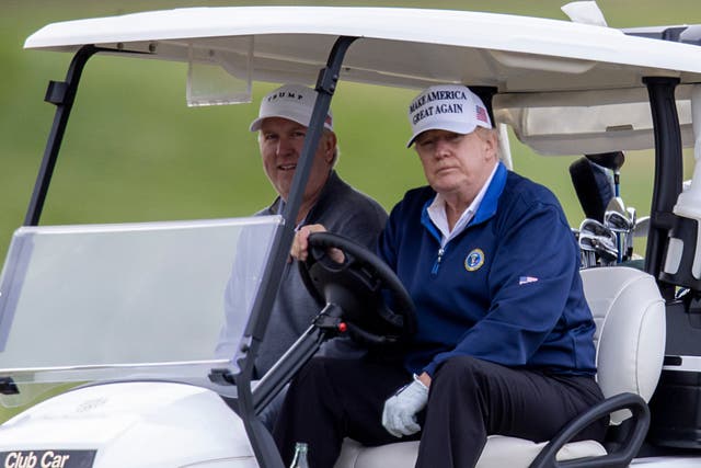 <p>Donald Trump was a regular visitor to his golf clubs during his presidency </p>