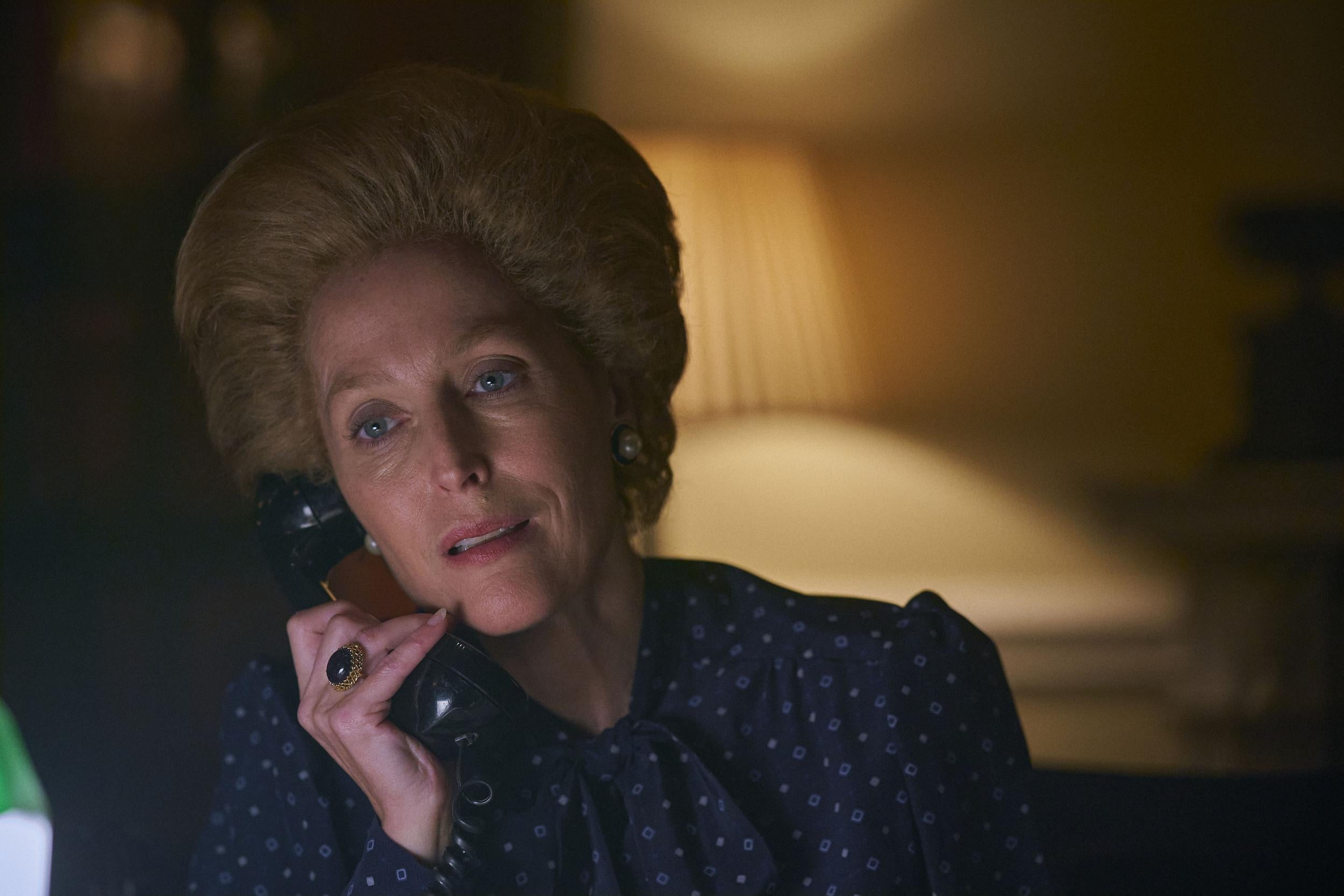 Gillian Anderson as Margaret Thatcher in season four of ‘The Crown’