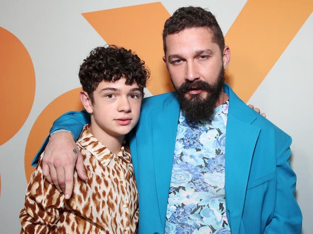 <p>LaBeouf with Noah Jupe, who played a younger version of himself in Honey Boy</p>