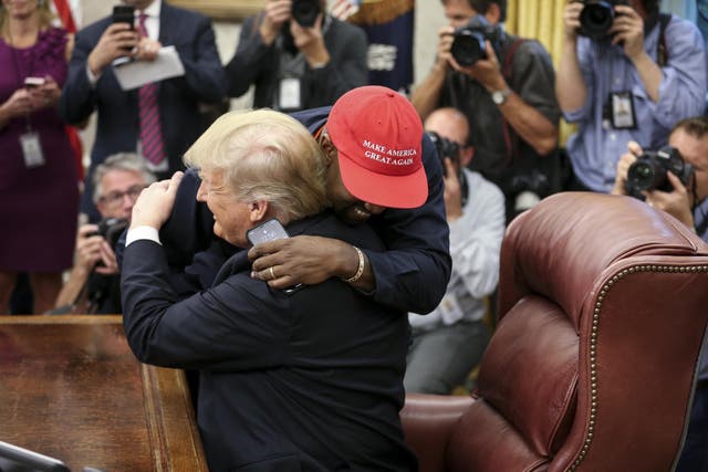 <p>Donald Trump meets Kanye West in 2018 </p>