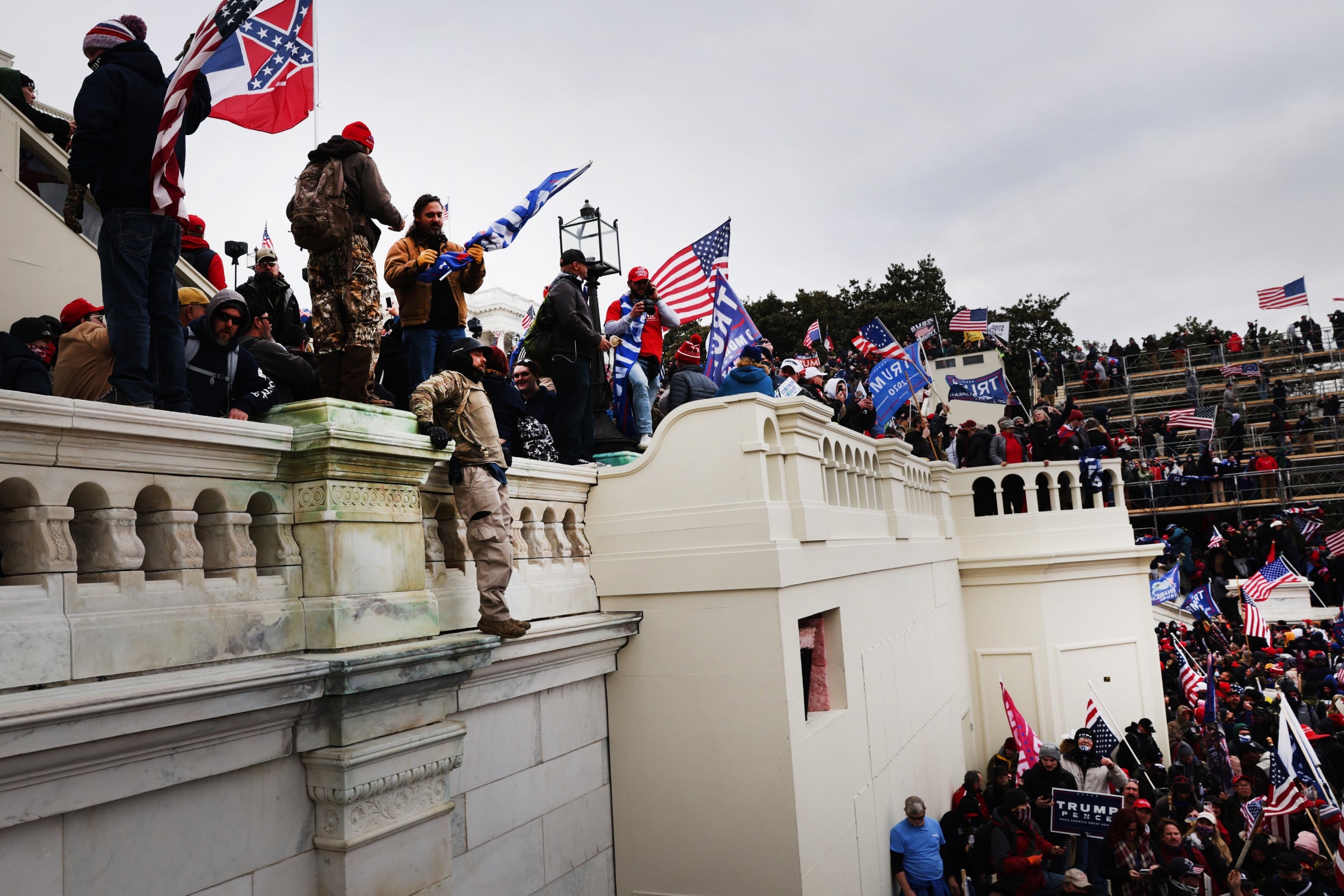 Thousands of Trump supporters storm the US Capitol in Washington, DC