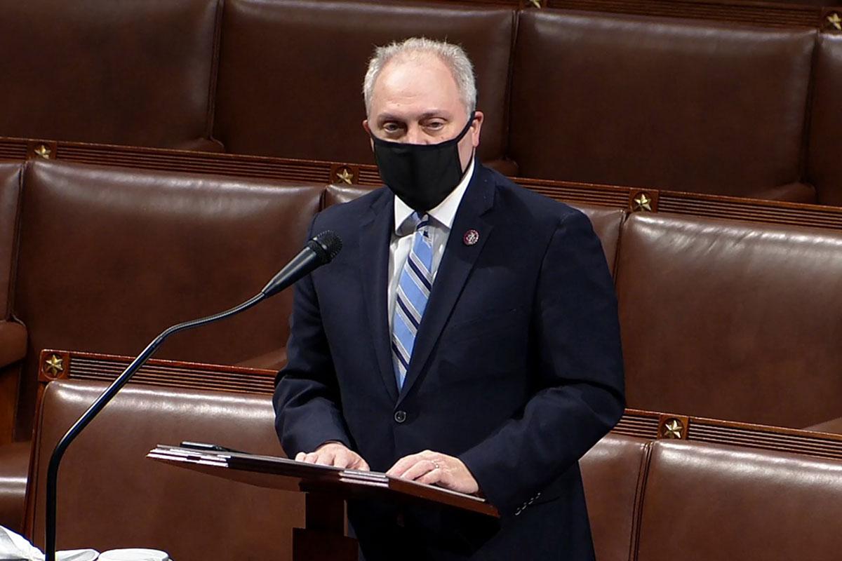 <p>House Minority whip Steve Scalise said the US was ‘calling out for healing’ (EPA)</p>