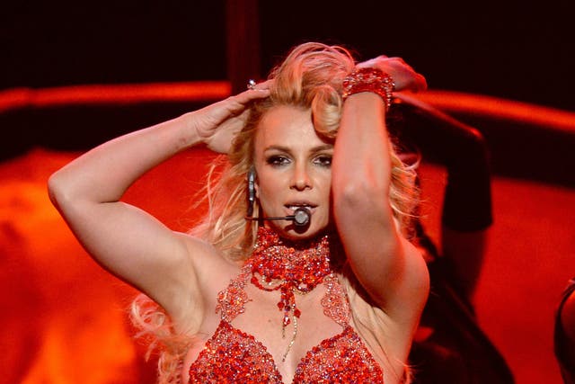 <p>Britney Spears performing in 2016</p>
