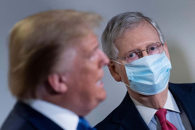 <p>Trump and McConnell in May last year, Washington DC</p>