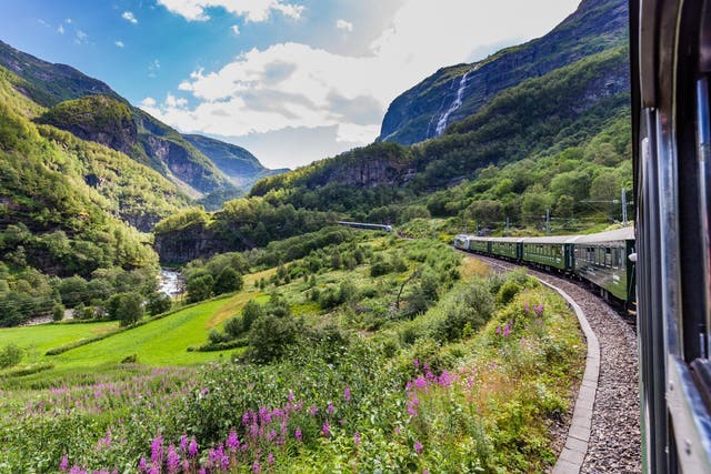 <p>The view from the train journey Flamsbana between Flam and Myrdal in Aurland in Western Norway</p>