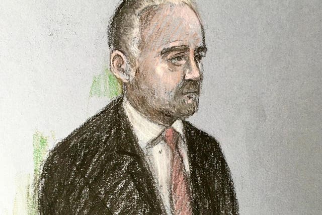 <p>A sketch of Geraint Jones at Plymouth Magistrates’ Court</p>