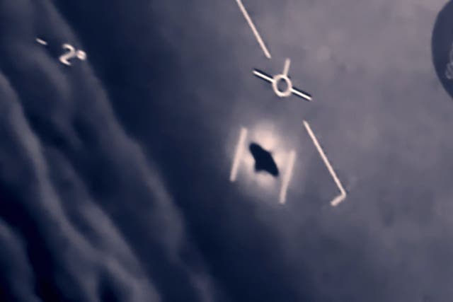 <p>Three videos released last year appear to show US Navy jets chasing UFOs</p>