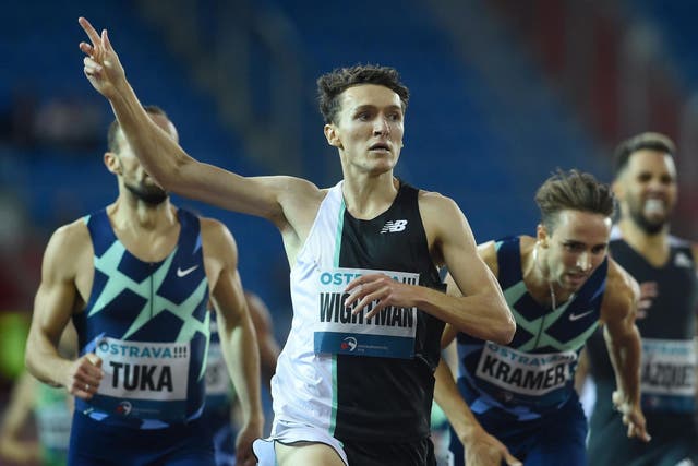 <p>Jake Wightman wins the IAAF Golden Spike 2020 in Ostrava</p>