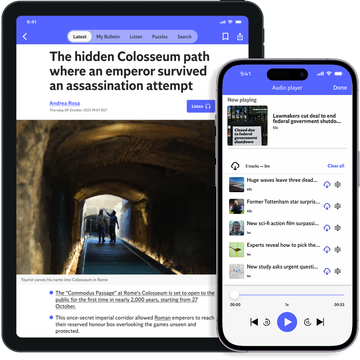 tablet and mobile phone showing the Bulletin app interface