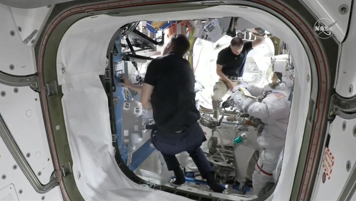 Watch live as Nasa astronauts step out of the International Space Station to perform spacewalk
