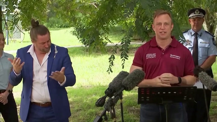 Sign language interpreter pooped on by owl during live news conference