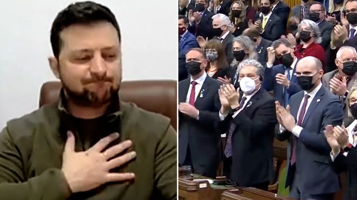 'A champion of democracy': Zelensky given three standing ovations in Canadian Parliament