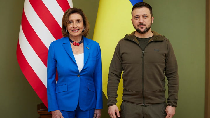 Nancy Pelosi meets Ukraine’s Zelensky in Kyiv