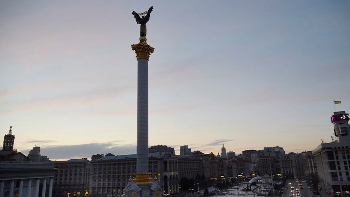 Watch live view from Kiev’s Maidan Square as explosions heard across Ukraine