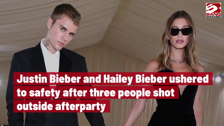 Justin Bieber and Hailey Bieber ushered to safety after three people shot outside afterparty