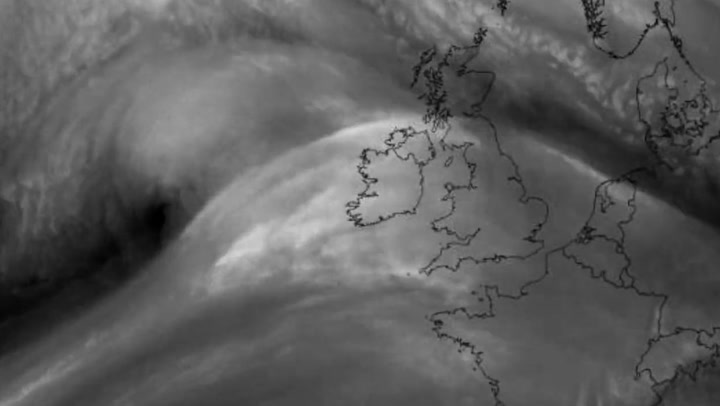 Chilling satellite imagery emerging as Storm Eunice approaches full fury