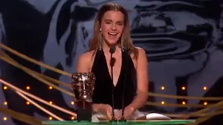 ‘I’m here for all the witches,’ says Emma Watson at Baftas in apparent JK Rowling dig