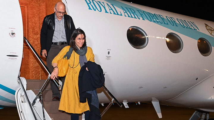 Liz Truss welcomes Nazanin Zaghari-Ratcliffe and Anoosheh Ashoori back to UK at airport