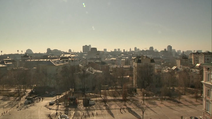 Watch live footage of Kyiv skyline amid Ukraine crisis