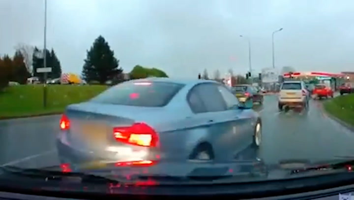 Dashcam footage shows dangerous drivers risking lives on British roads